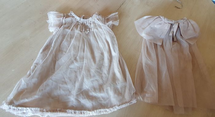 Ensemble robe et cape de fête 6/12 mois