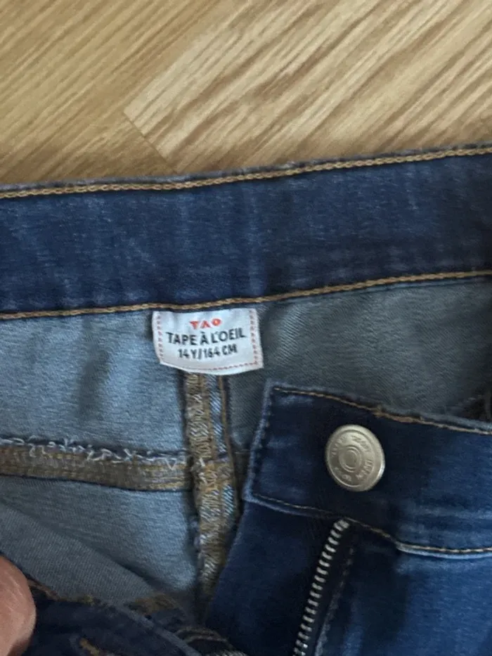 Jeans skinny 14 ans tape à l’oeil 164 cm - photo numéro 4