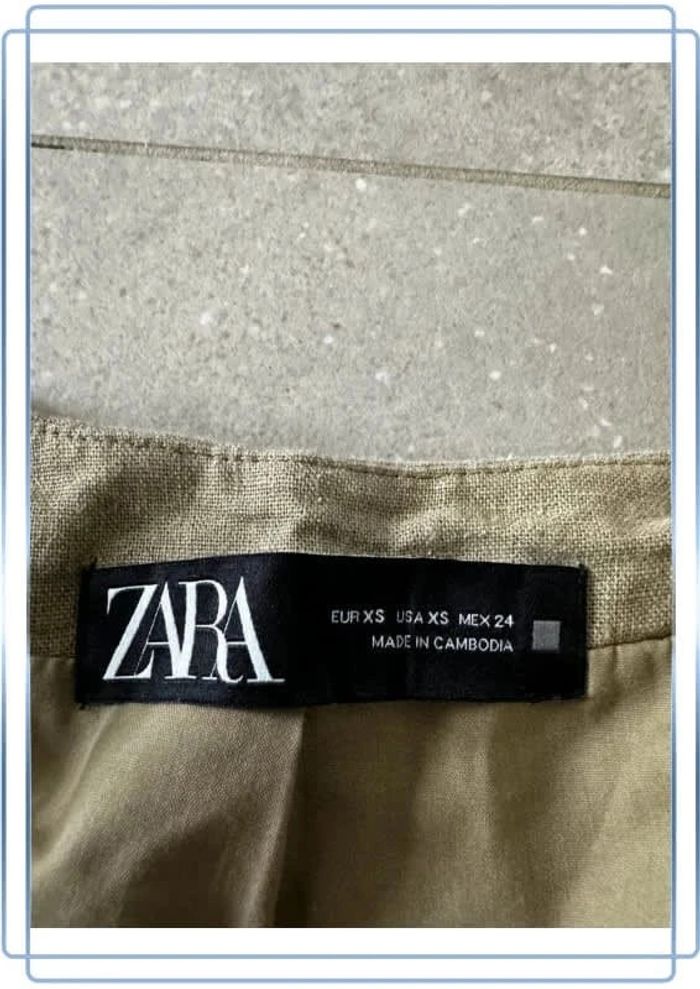 Haut de costume vert zara, taille XS, très bon état - photo numéro 2
