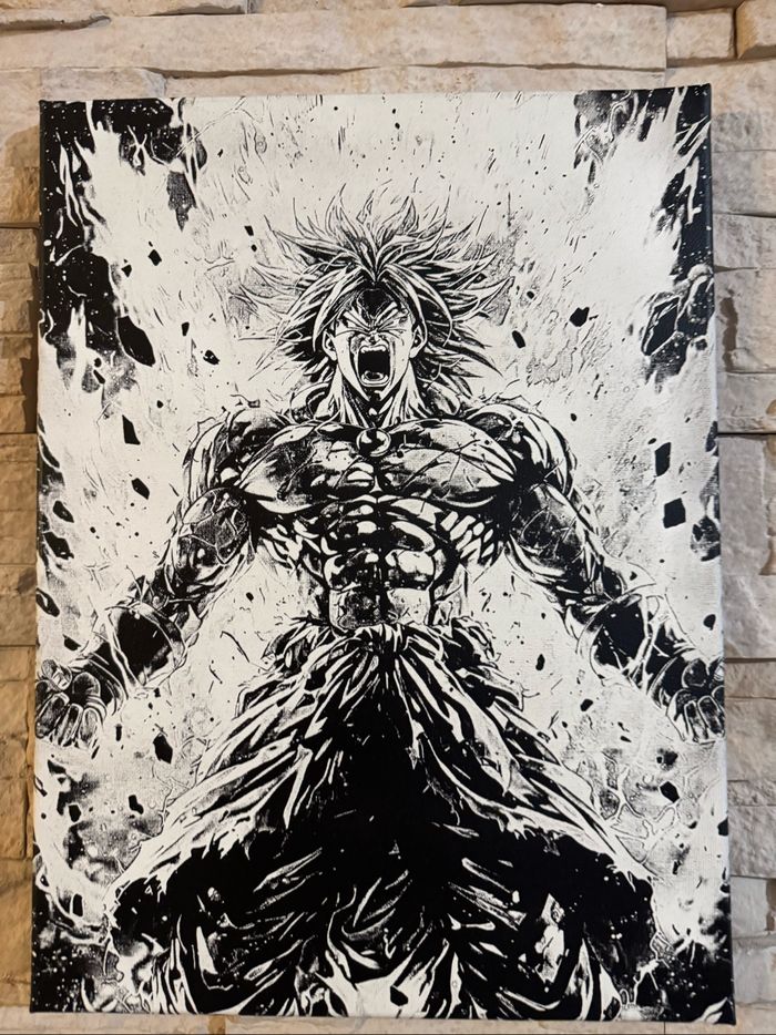 Tableau Broly légendaire Dragon Ball en toile 30x40cm - photo numéro 7