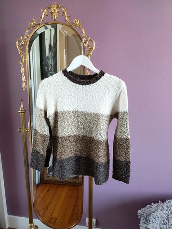 Pull en laine vintage rayé