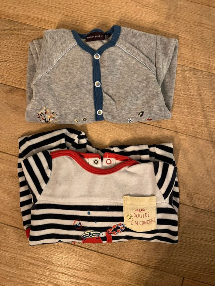 Lot de 2 pyjamas sergent major garçon 3 mois bon état