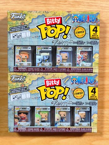 Lot 2 Boîtes Bitty Pop! One Piece - 8 Figurines dont 2 CHASE (Buggy & Smoker)