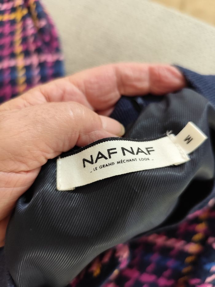 Tailleur short Morgan taille 38 tweed bleu marine a motif automne hiver - photo numéro 9