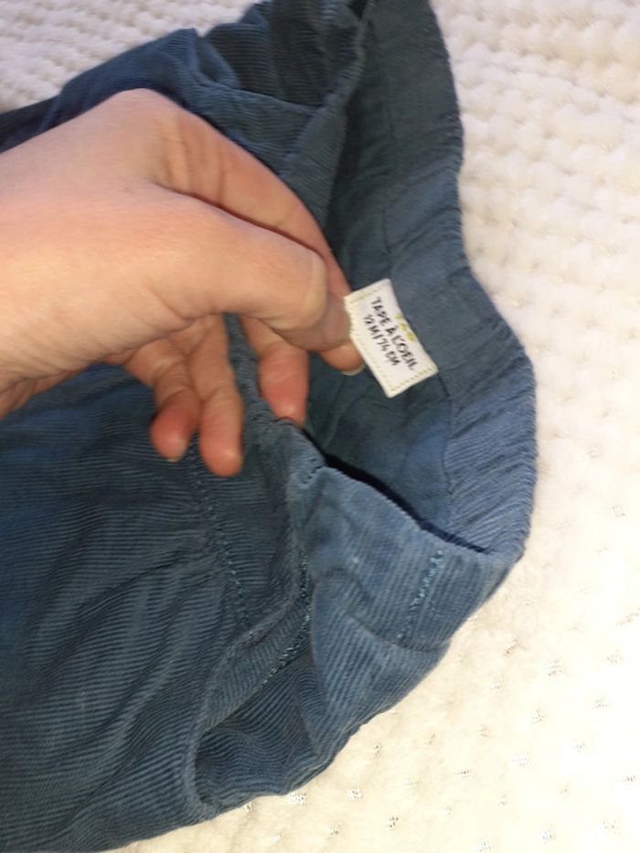 Pantalon velours doublé coloris pétrole - photo numéro 4