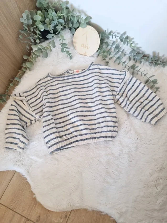 Pull marinière oversize 12M