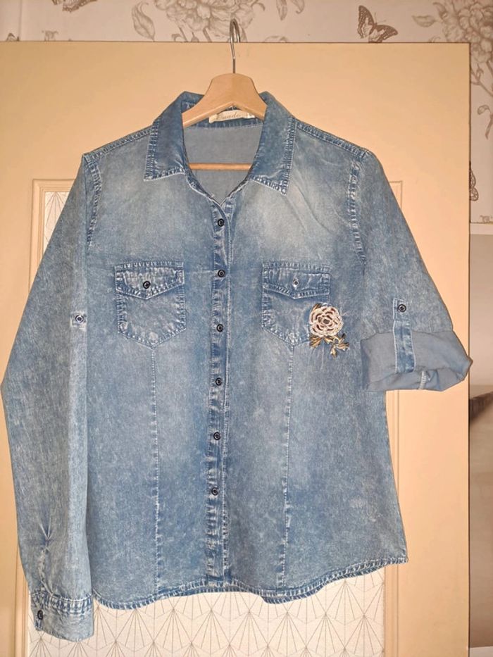 Chemise jean femme bleue onado XL ttbe
