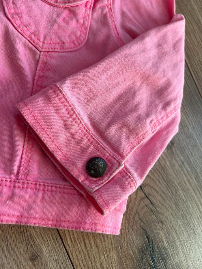 Veste courte demi-saison rose fluo fille 3 ans - photo numéro 4