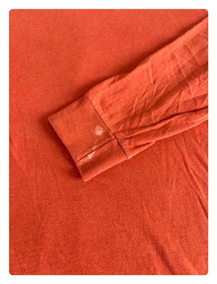 Sweat/ t-shirt manche longue Ralph Lauren taille L orange cavalier bleu marine - photo numéro 6