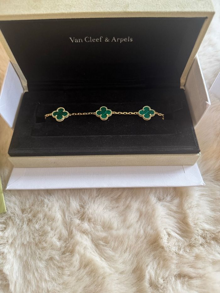 Bracelet van cleef doré vert - photo numéro 2