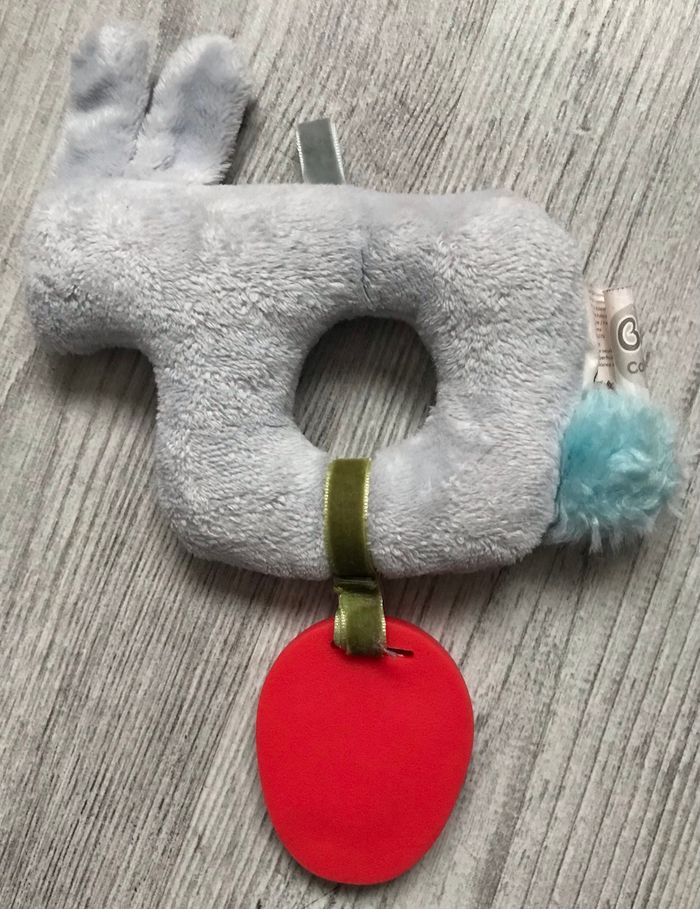 Hochet lapin bleu - photo numéro 2