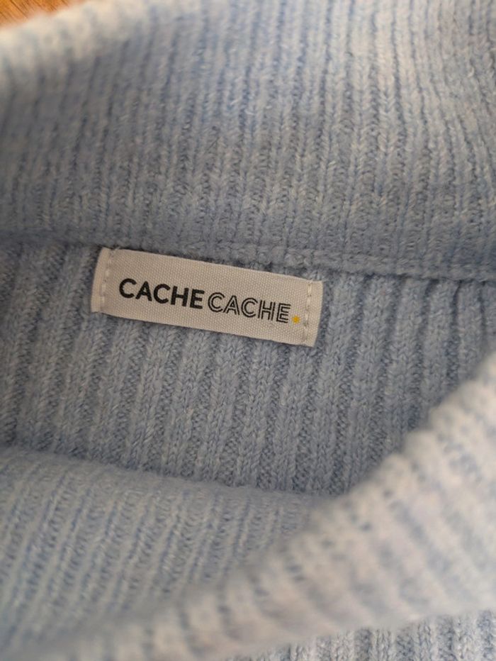 Pull bleu clair cache-cache S - photo numéro 4