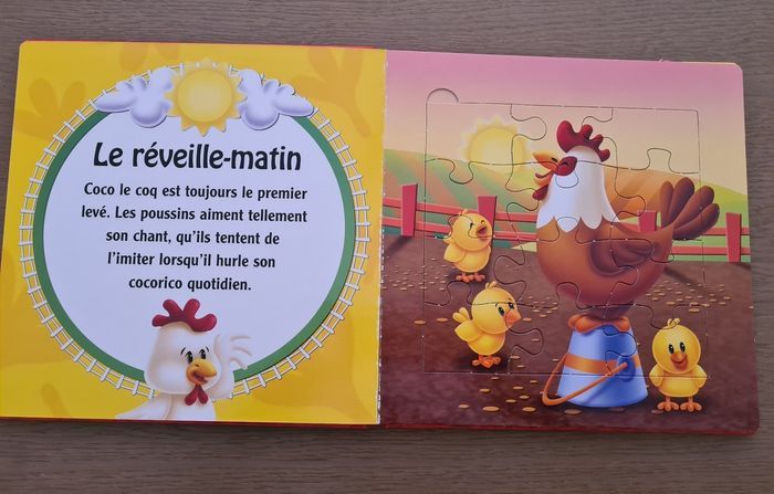 Livre puzzle une journée à la ferme en très bon état - photo numéro 3