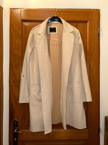 Veste longue en daim