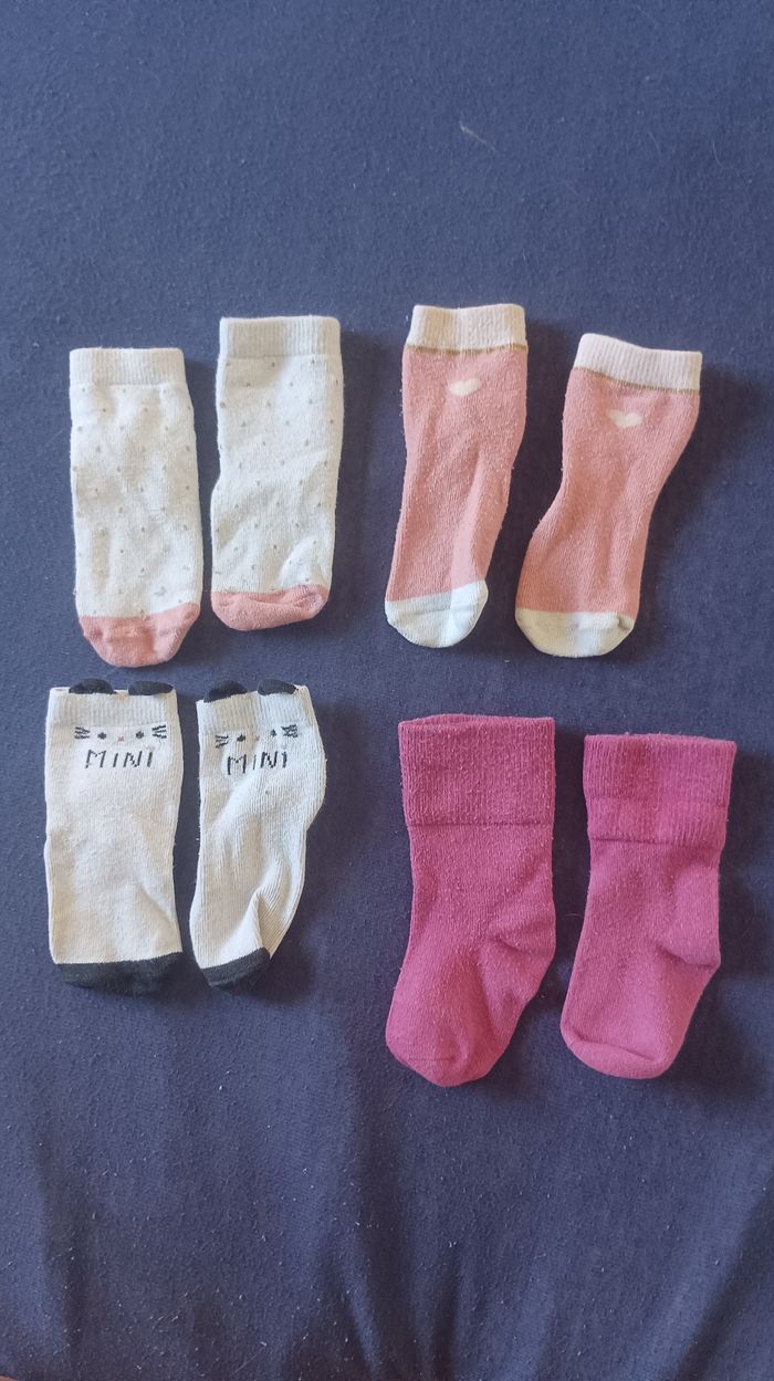 Lot de 4 paires de chaussettes fille 18-22
