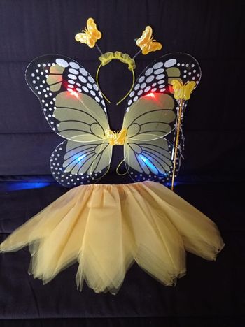 Déguisement papillon jaune 3-6ans