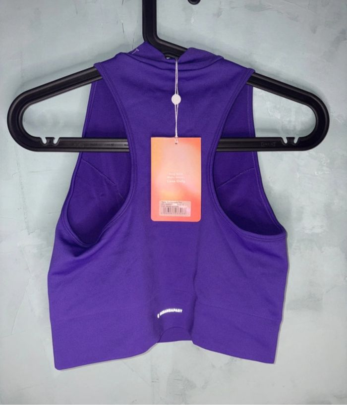 Top crop brassière de sport violet taille S Océans Apart - photo numéro 2