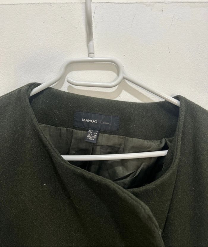 Manteau Mango en laine taille S vert - photo numéro 4
