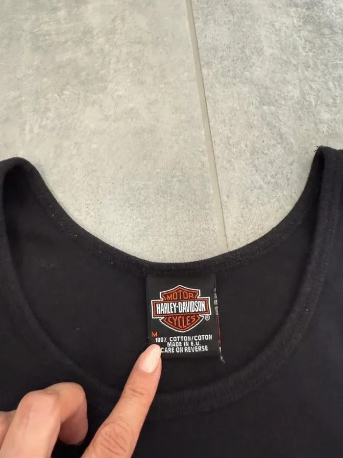 Débardeur Harley Davidson femme noir taille M très bon état - photo numéro 3