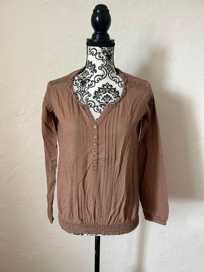 Très belle blouse marron 🥰 cache cache taille 36