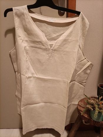 Débardeur uni crème