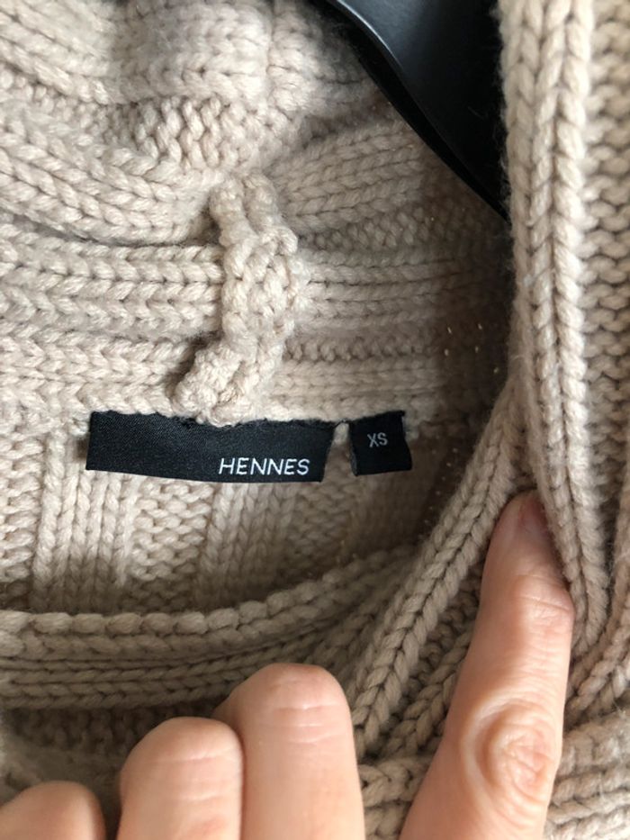 Pull gris beige col roulé H&M taille XS / 34 comme neuf - photo numéro 7