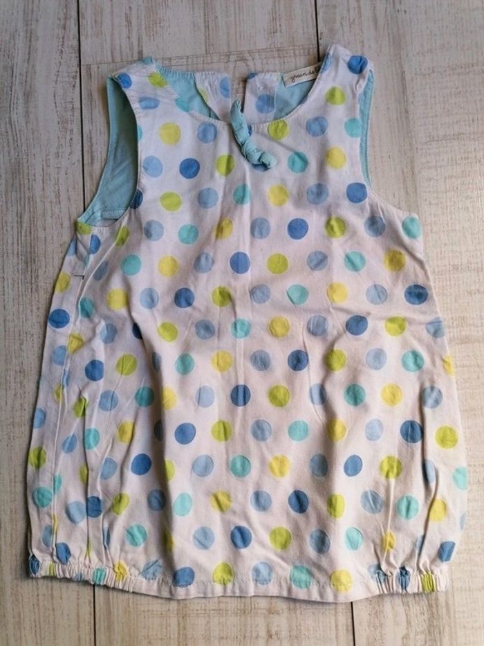 Robe à pois grain de blé 9-12 mois