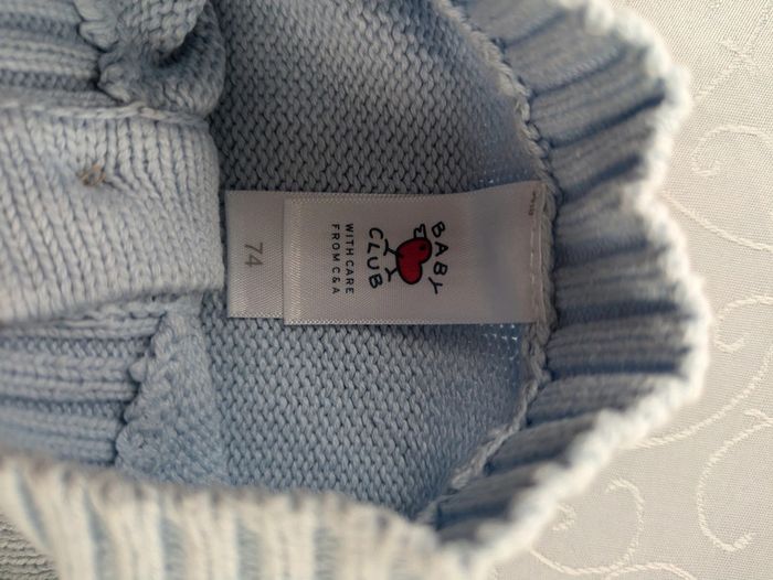 Gilet bleu taille 74 cm - photo numéro 3