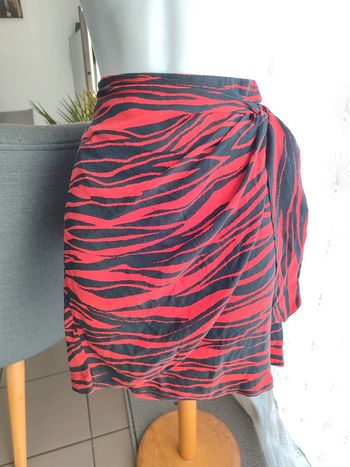 jupe courte zébrée