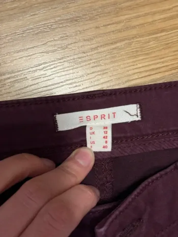 Pantalon violet bordeaux Esprit - photo numéro 2