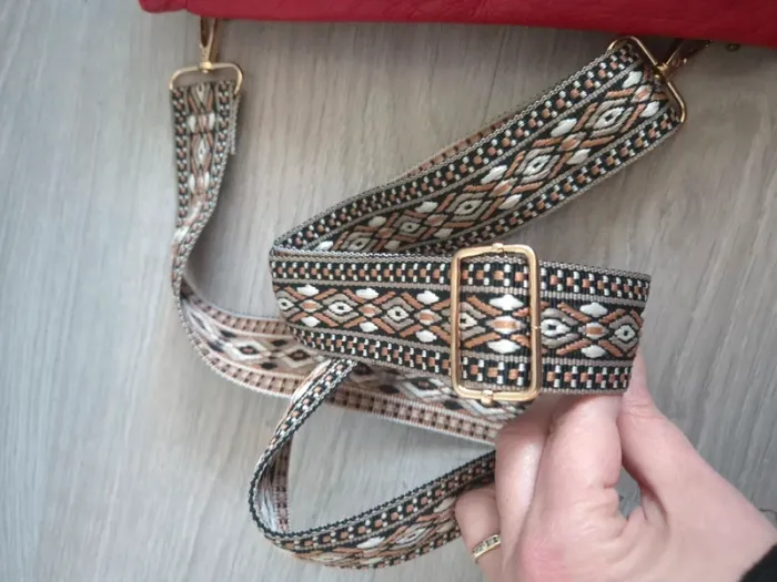 sac rouge en cuir the genuine leather - photo numéro 3
