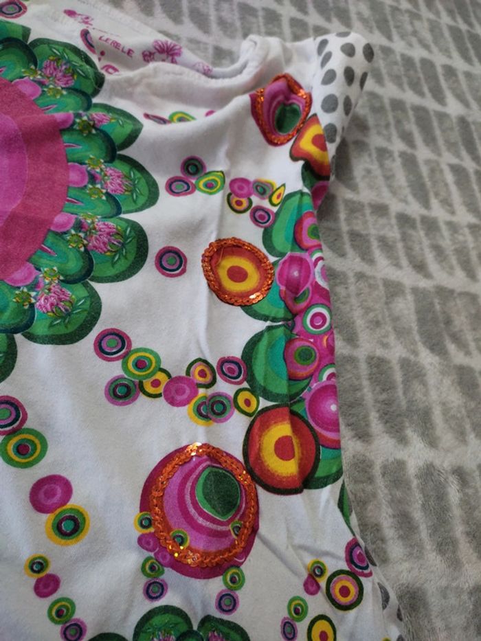 Tunique tee-shirt sans manches multicolore Desigual taille 8 ans - photo numéro 4