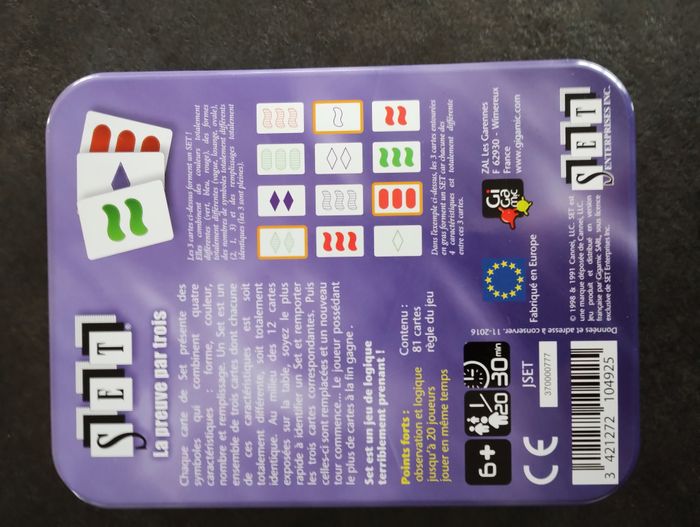 Jeu Set - photo numéro 2