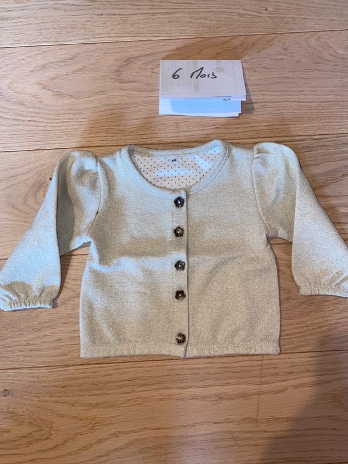 Gilet boléro doré 6 mois