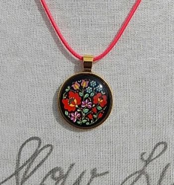 Collier fleurs polonaises