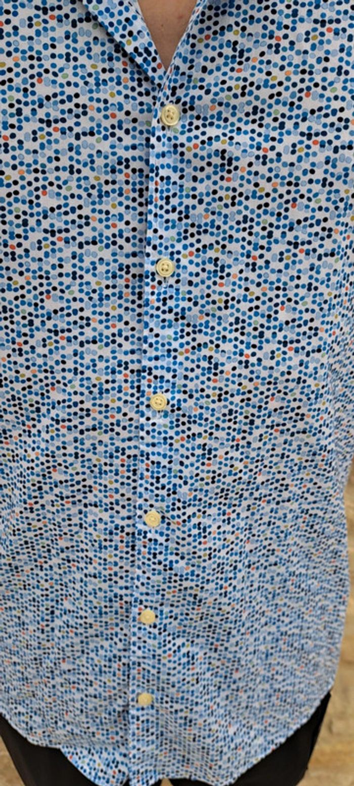 Chemise à manches courtes à pois taille S - photo numéro 2