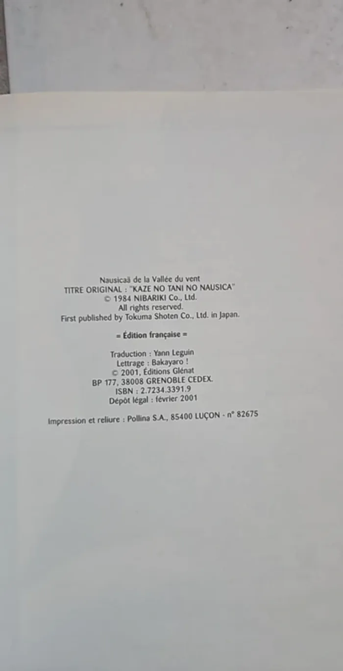 Lot manga nausicaa tome 2 a 7 - photo numéro 7