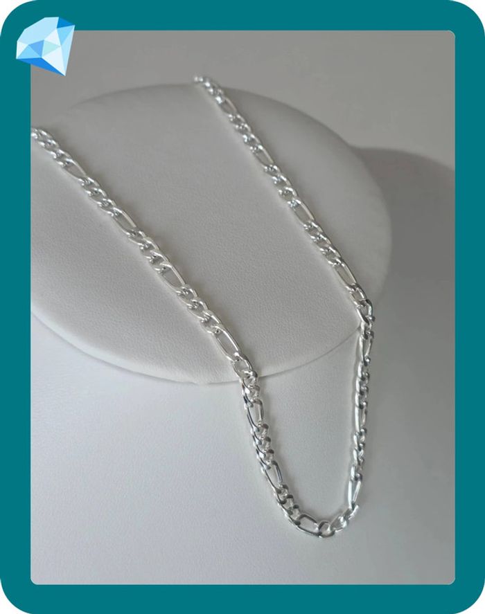 Collier maille figaro 50cm 4mm - photo numéro 5