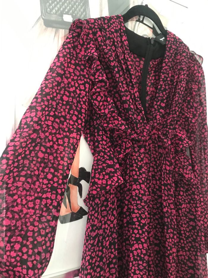 Robe fleurie The Kooples M rose - photo numéro 3