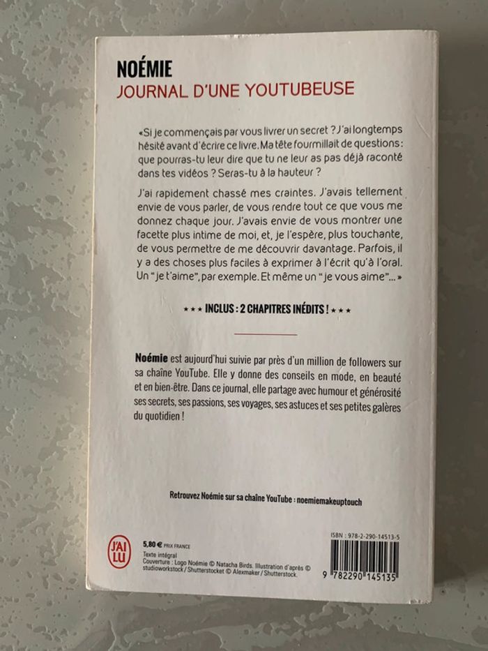Journal d’une youtubeuse - Les confidences de Noémie - photo numéro 2