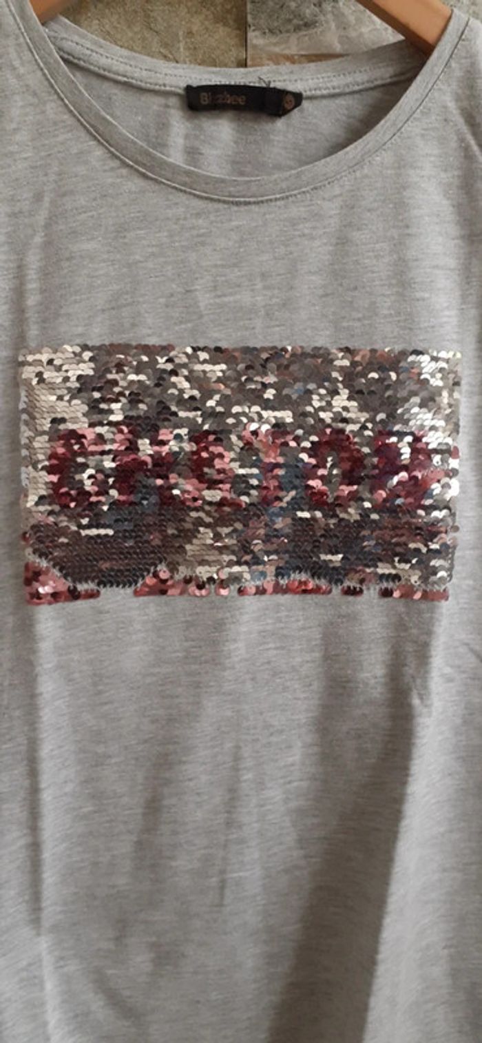 Tee shirt gris Bizzbee T 36 - photo numéro 3
