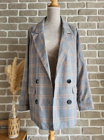 Veste blazer à carreaux Prince-de-Galles Daphnea