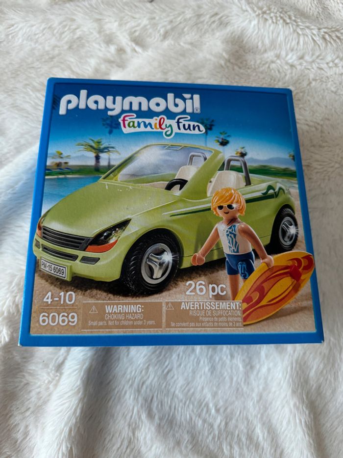 playmobil Surfeur et voiture décapotable