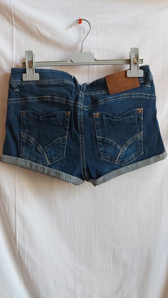 Short en jeans bleu marine - court / coolcat taille S - photo numéro 2