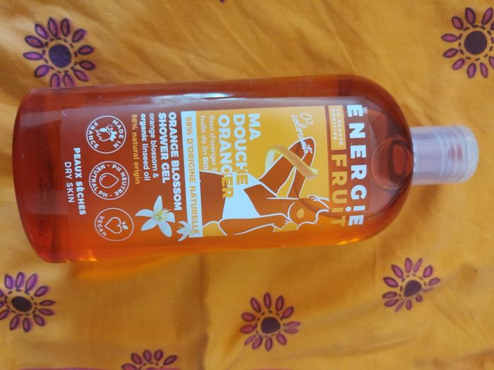 Gel douche grand format Energie Fruit orange /huile de lin neuf