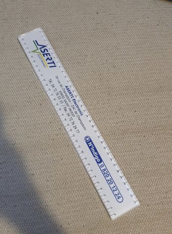 Règle tridécimètre 30cm Aserti