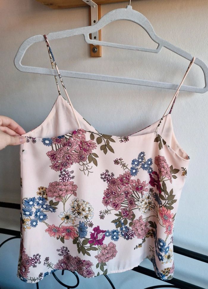 Top à bretelles Pimkie fleuri taille S en très bon état - photo numéro 3