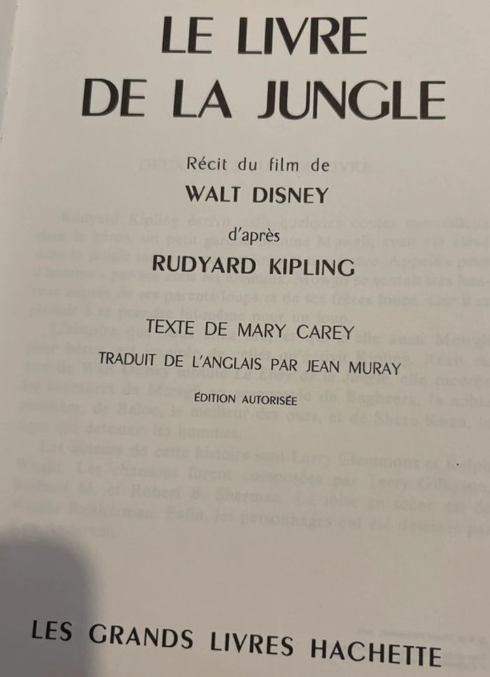Livre « le livre de la jungle » édition collector de 1969 - photo numéro 3