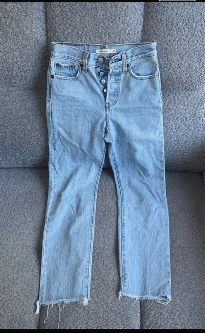 Jean bleu Levi's Wedgie Straight W23 - photo numéro 2