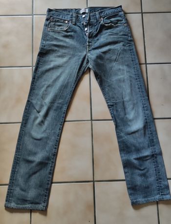 jean homme levi's gris/bleu 501 taille W32 L36